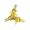3/8" Hose Barb Ball Valve Y Shaped 3 Way Connector Barb Brass Fitting OD 11mm