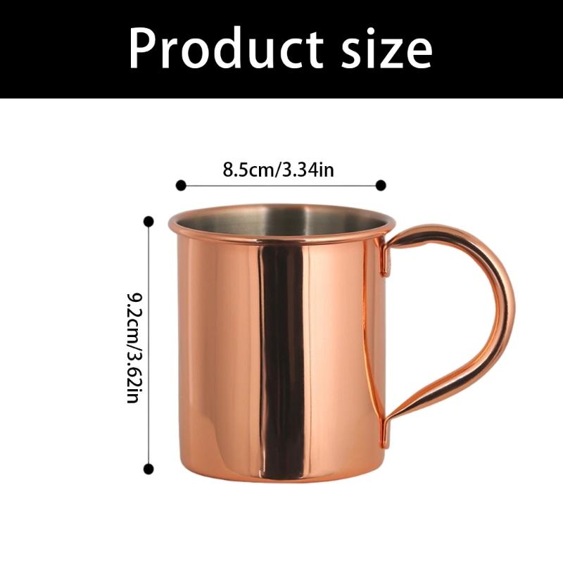 Copper Plated Drinking Mug Stainless Steel Mug Cocktails Drinkware For Cold Hot Beverages In Bar Or Home Gatherings