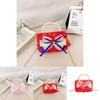 Charming Little Girls Shoulder Bag Adorable Bow Fashionable Chain Handle Purse