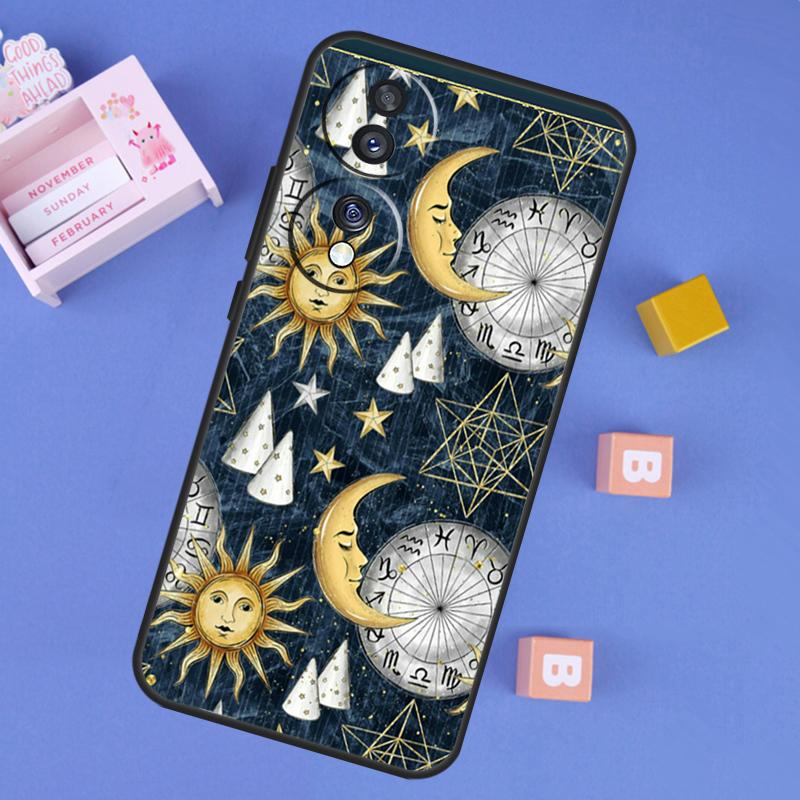 

Hippie Sun and Moon Art Case For Honor Win RT 400 200 Pro 50 70 90 X9a X9b X9c X9d X8b X8c Magic 8 Pro 6 7 Lite Cover Honor 200 Pro