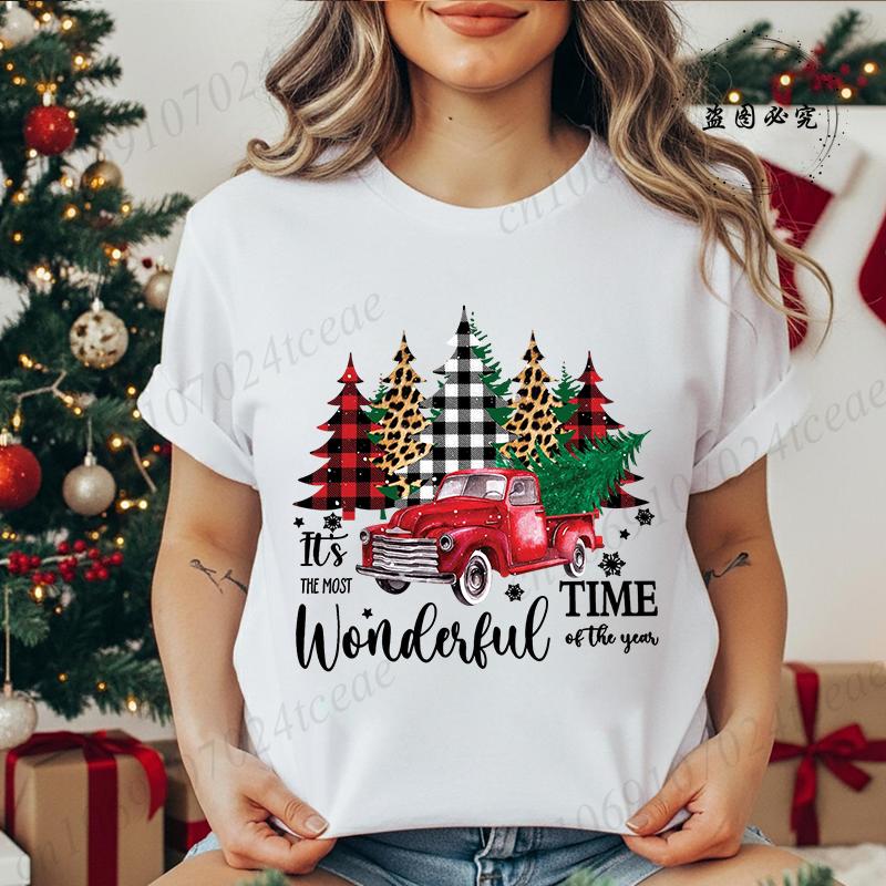 Women's Shirt It’s The Most Wonderful Time of The Year T Shirts Gingerbread Christmas Tee Festive Holiday Shirt Cookie Lover Top