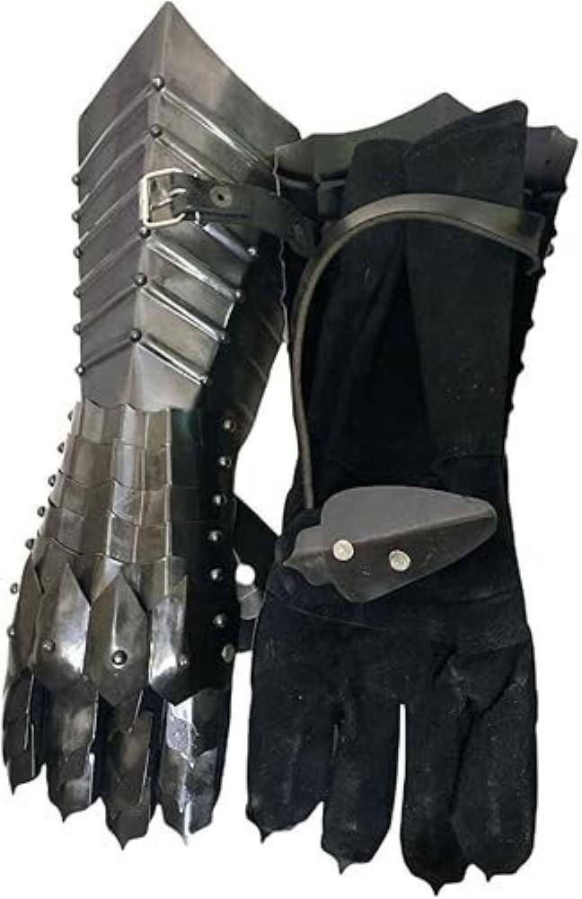 Medieval Silver Nazgul Gauntlets Unisex Steel Armor Gloves Crusader Costume