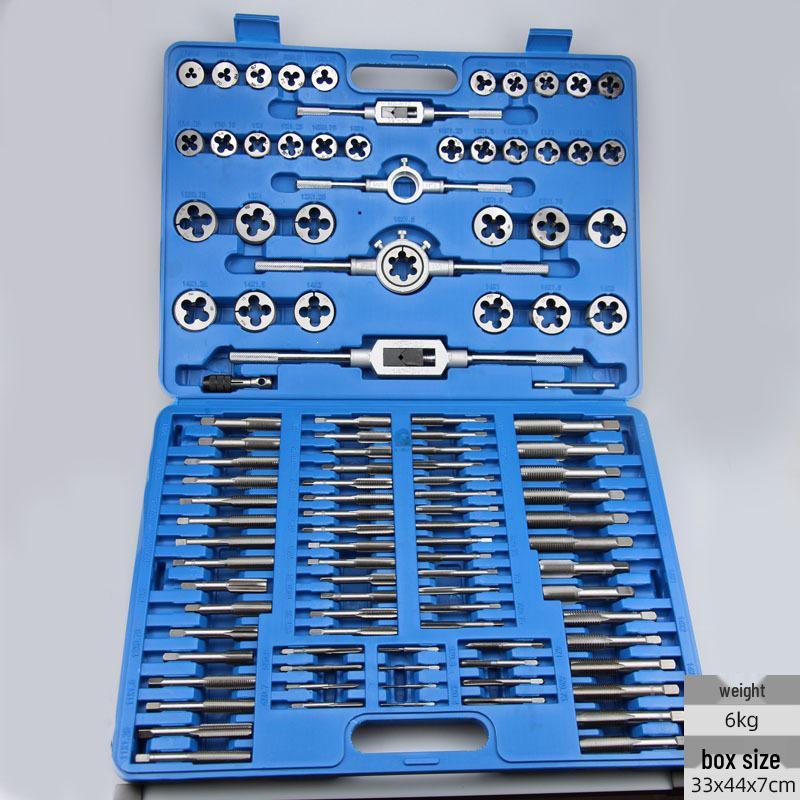 Metric M3-M12 Tap and Die Set for Manual Thread Repair & Automotive Use