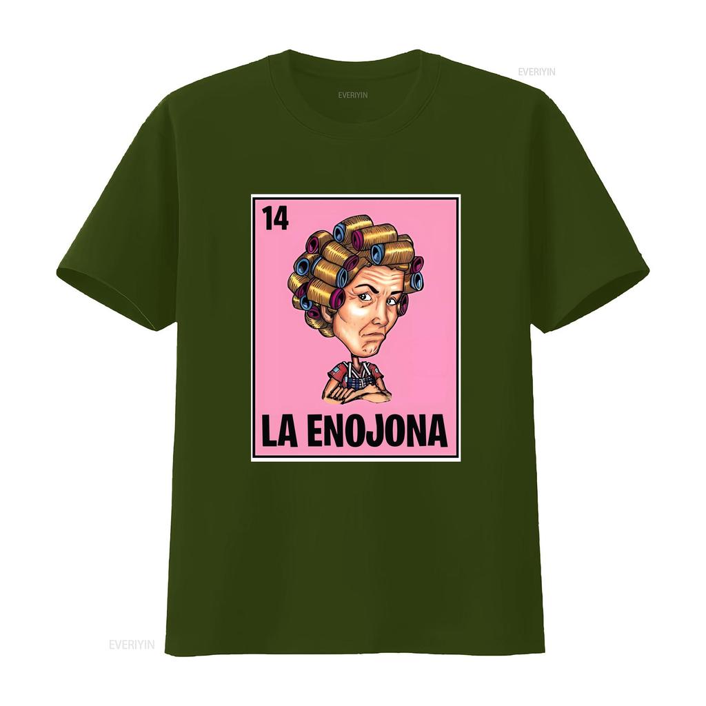La Enojona Dona Florinda Chilindrina Chavodel8 Funny Mexican Loteria T Shirt Vintage Washed Breathable Designer Clothes Graphic
