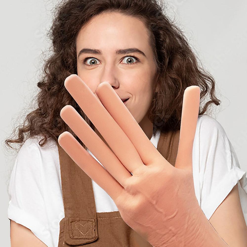 Hot Dog Fingers Letex Gloves for Halloween Creepy Dress-up Costume Props for Costume Parties