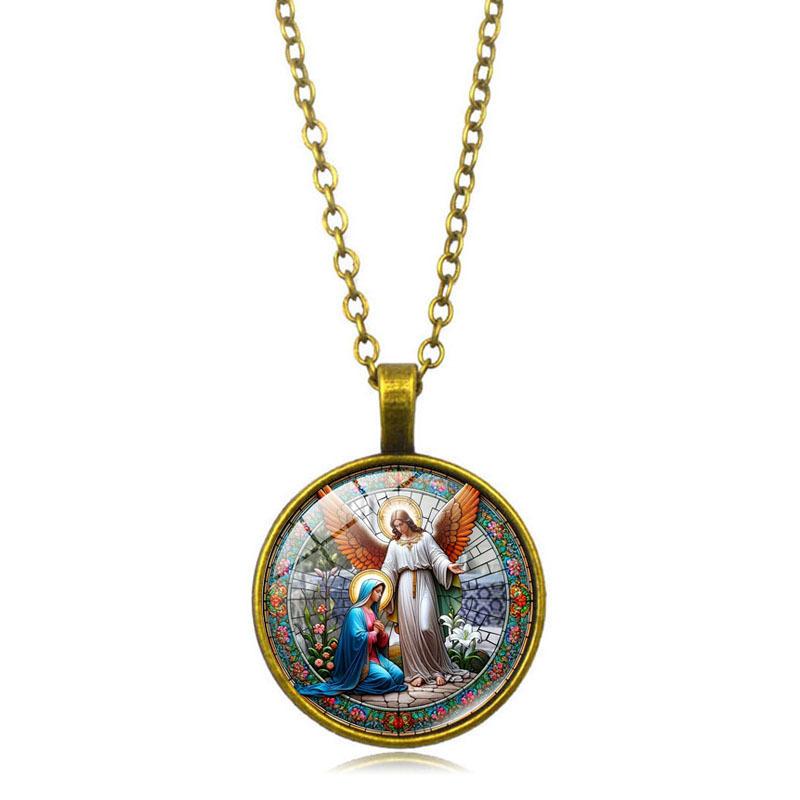 New Archangel Michael Time Women's Versatile Retro Pendant Necklace