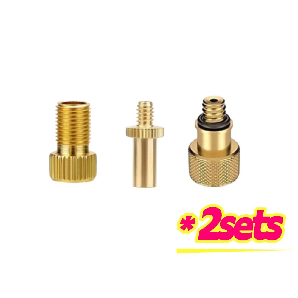 3Pcs/Set Bike Air Pump Valve Adapter French To American Convert Wheel Gas Nozzle Bicycle Valve