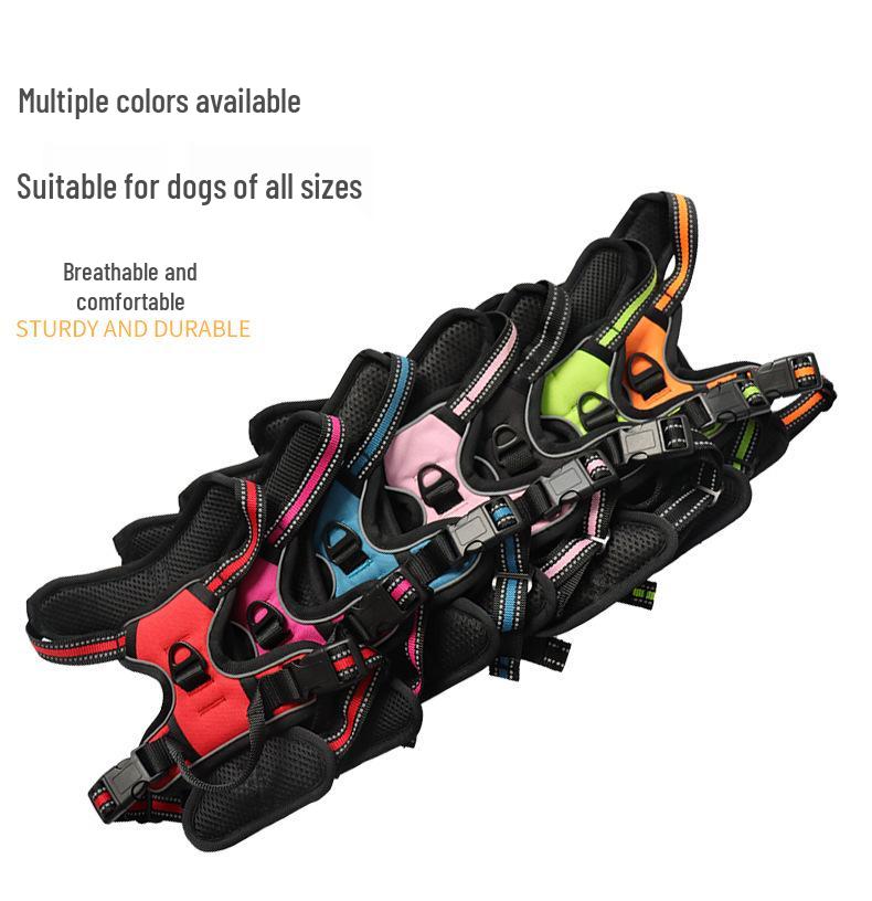 Reflective Harness for Medium & Large Dogs - Vest Style Dog Chest Harness.