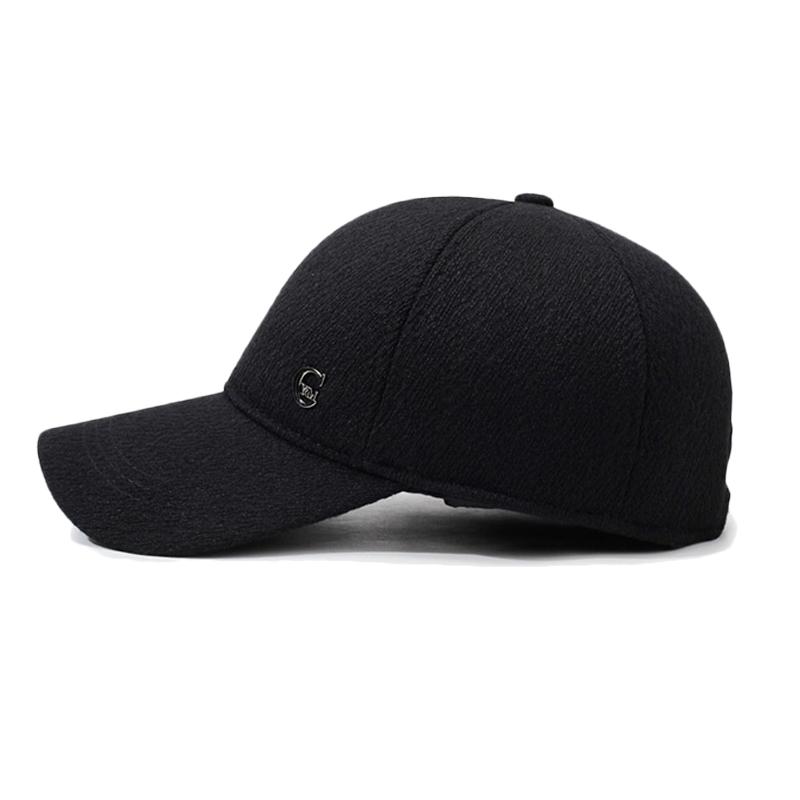 Men's Winter Velvet Ear Protection Warm Cap Middle-Aged and Elderly Father Outdoor Cold-Proof Baseball Cap