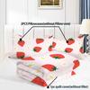 3pc Strawberry Print Bedding with Coreless Set Bedroom Living Room Multiple Sizes, Machine Washable, Soft and Comfortable