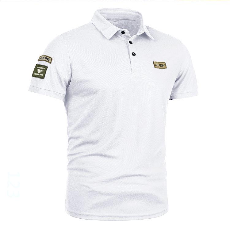 

2026 Summer Men s European Fit Patchwork Polo - Casual Lapel Short Sleeve T-Shirt L