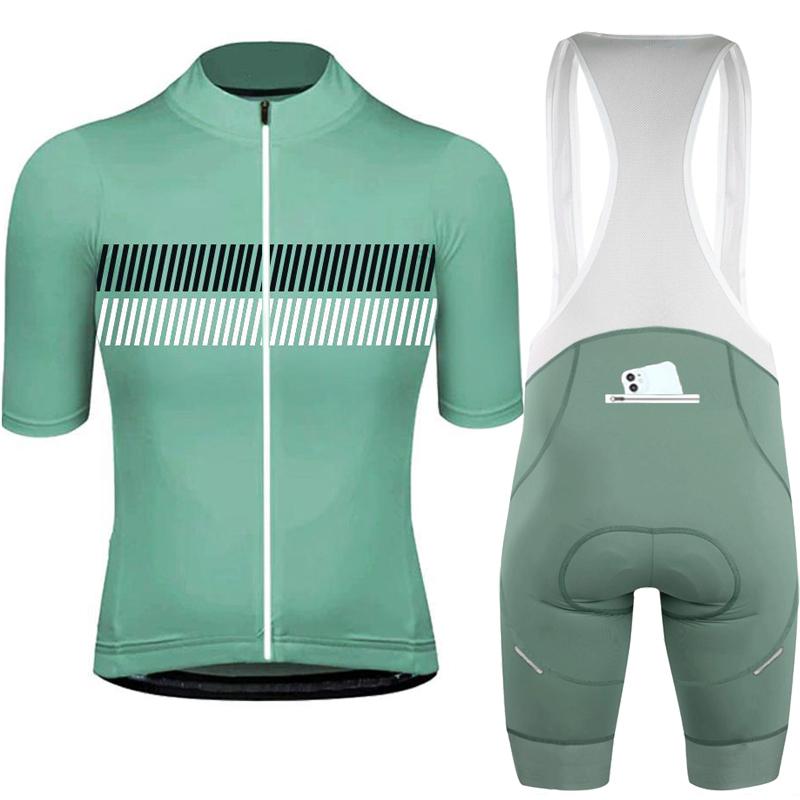 

Phtxolue Men Cycling Jersey Set Anti-Loss Zipper Cycling Set Clothing Women Pro Bike Clothes Anti-UV MTB Bicycle Wear Suit Kit XS（old）