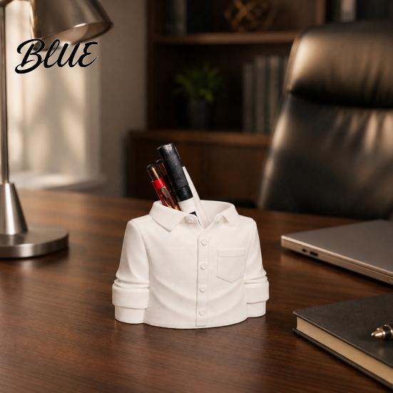 Desk Organizer for Pens 3D Printed Shirt Shape Pen Holder Novelty Stationery Organizer Unique Office Holder Decorative Large Capacity Container
