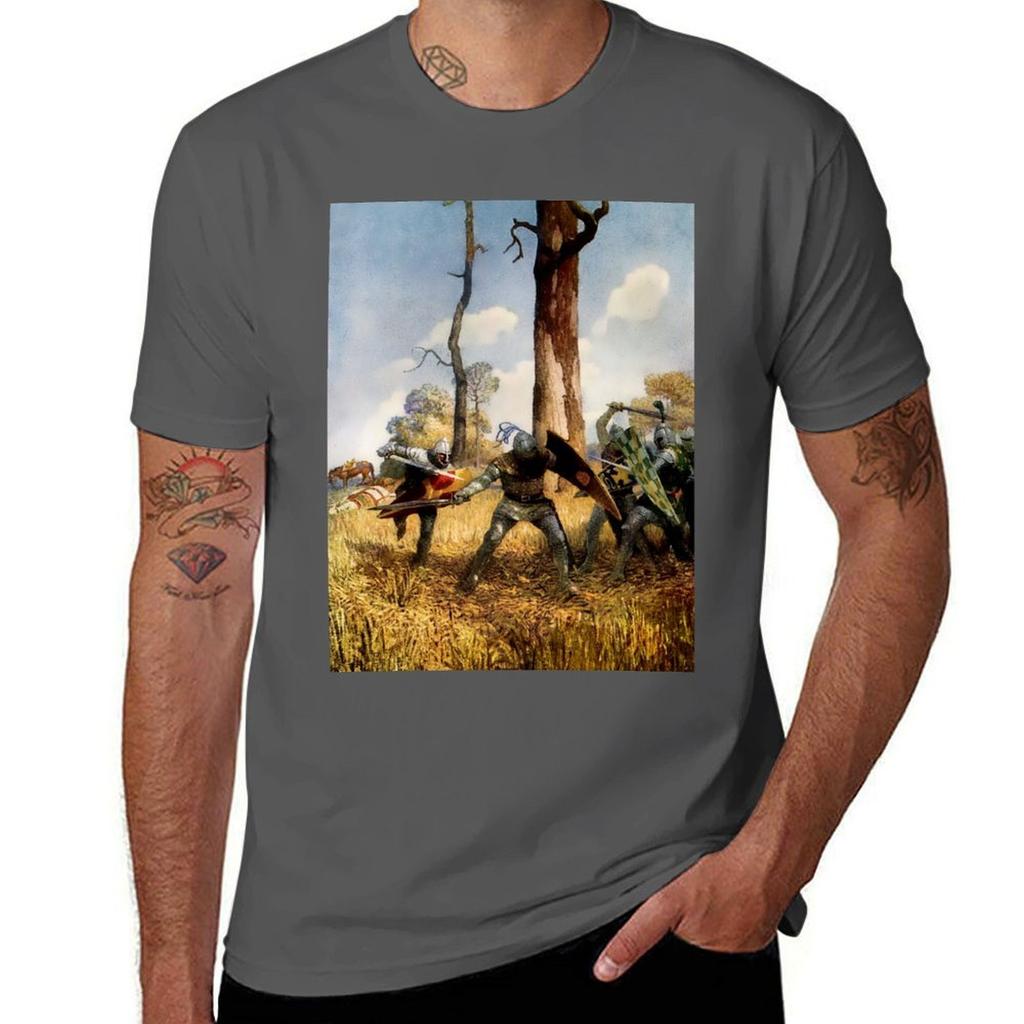 They Fought On Foot by NC Wyeth TShirt Utility Casual Work TShirt