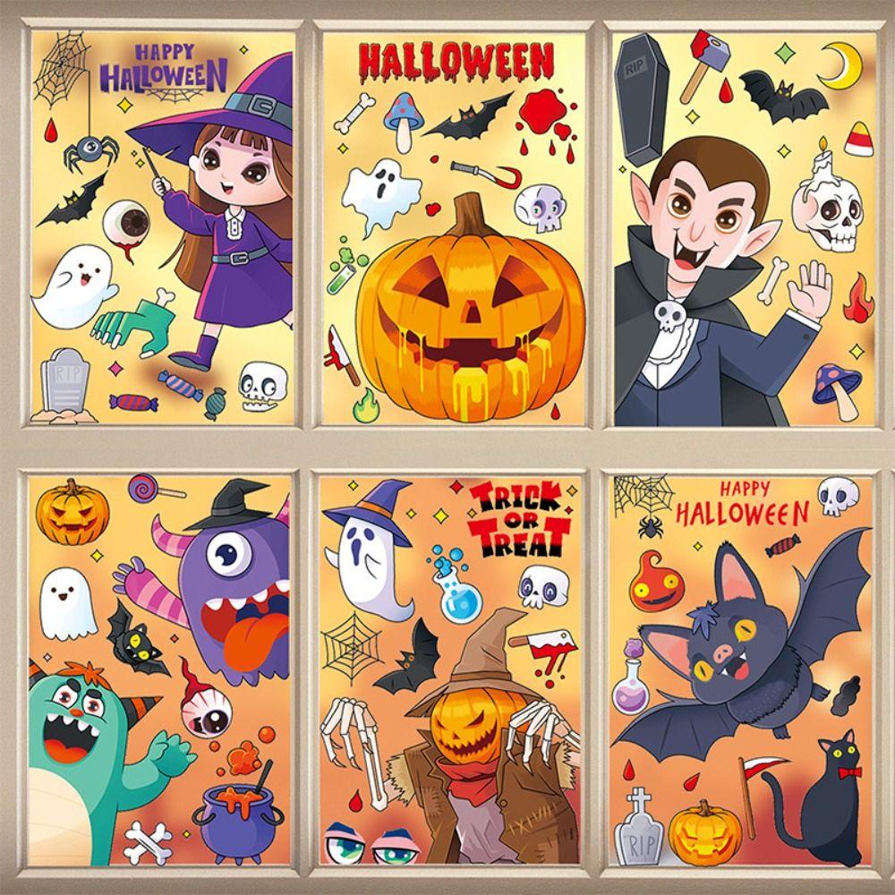 PVC Electrostatic Glass Wall Door Decals Self-adhesive Stickers Halloween Party Decoration
