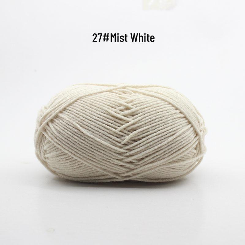 4-Ply Milk Cotton Yarn for DIY Baby Scarf & Blanket Knitting
