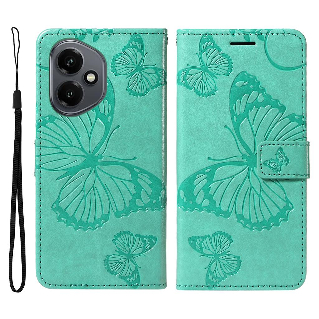 For Honor 400 5G (Global) Wallet Case Floral Butterfly Imprinted Leather Phone Cover Stand