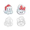 1Pc Christmas Cookie Cutter Santa Claus Shaped Christmas Themed Pressable Biscuit Mold Cookie Stamp Embosser Baking Pastry Tools