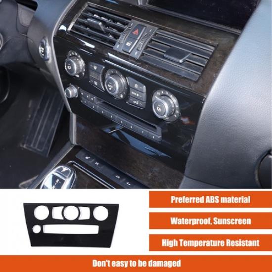 Gossy Black Center Air Outlet Frame Trim Cover For BMW 6 Series E63 E64 2004-09