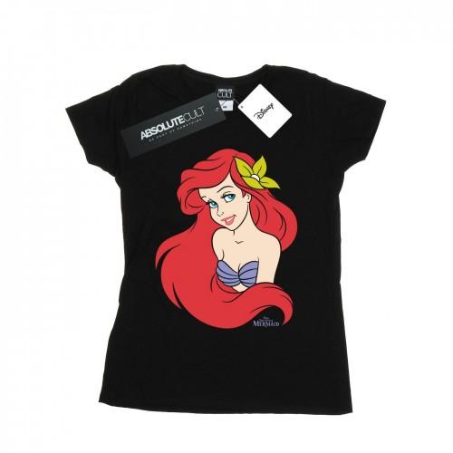 

Disney Womens/Ladies The Little Mermaid Close Up Cotton T-Shirt білий