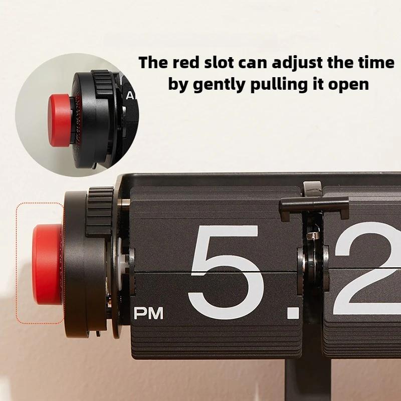 Metallwecker Automatische Seite Luxus Drehwecker Digital Stille Ästhetische Uhren Einzigartige Kreative Kunst Nachttisch Desktop Dekor Wecker