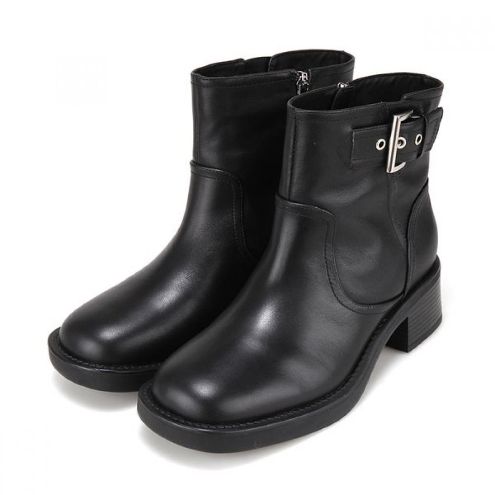 Barbara Leather 5cm Casual Biker Ankle Boots Bbi880bk 250mm