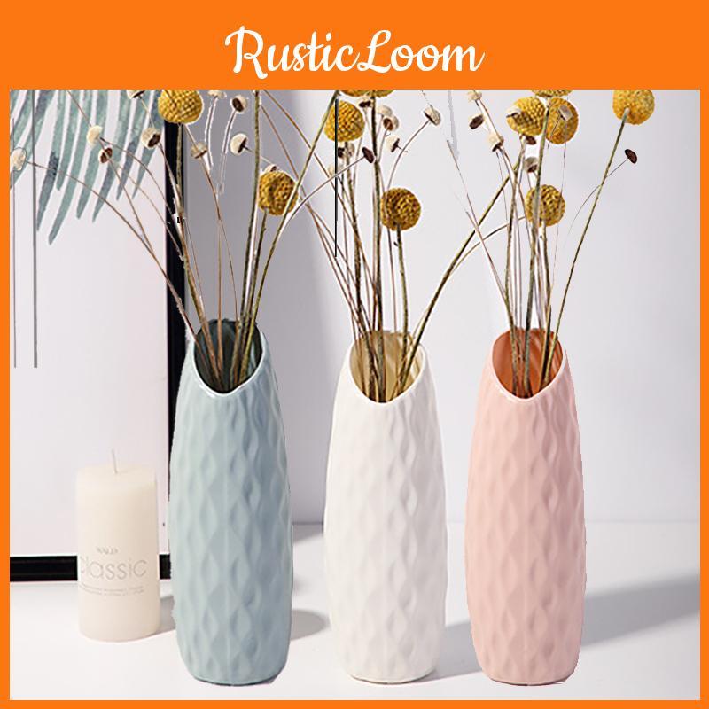 Trendy Plastic Flower Vase Classy Imitation Ceramic Design For Unique Home Decoration