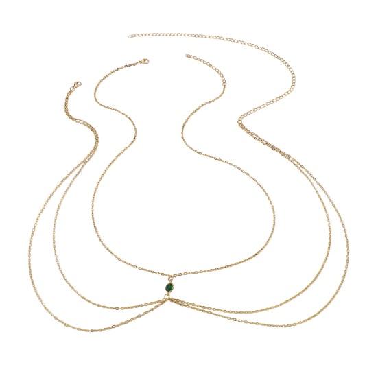 

Женская цепочка для тела, декор в стиле ретро, ​​регулируемая цепочка на грудь, украшения для груди, женская вечеринка для выпускного вечера с низким вырезом золотистый