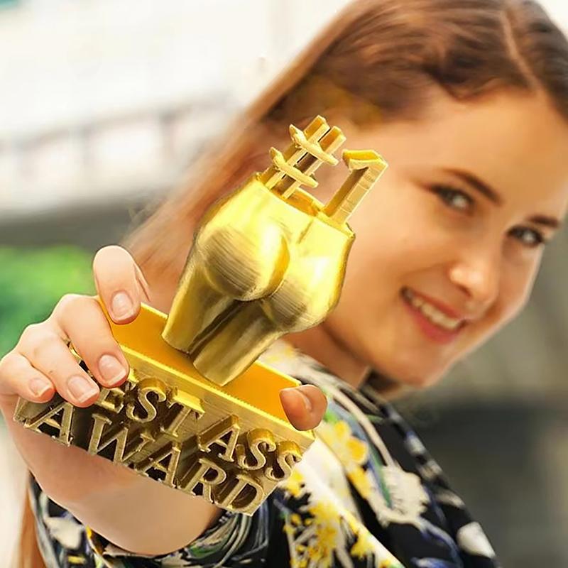 Best Ass Award Creative Best Boobs Award Gold Ornament Trophy Statue Funny Creativity Resin Home Decorations Gifts