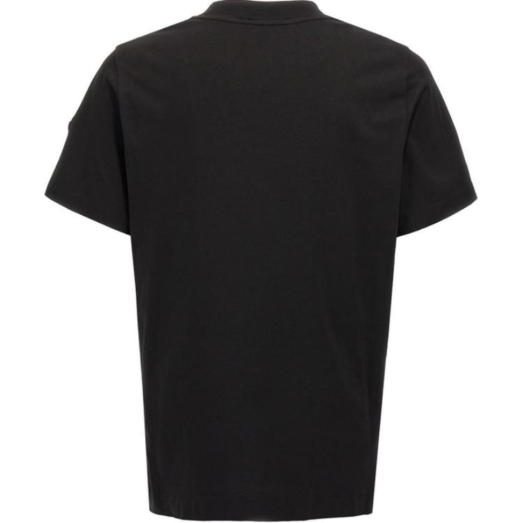 Moncler Printed Round Neck Pullover Straight Fit Short Sleeve T-Shirt Men Tops Black K10918C00024829H8999