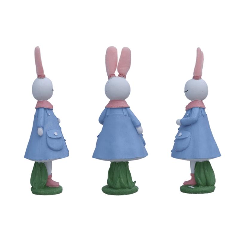Seasonal Rabbit Sculpture Durable Resin Accessory Seasonal Home Ornament Ideal For Easter Gathering And Display