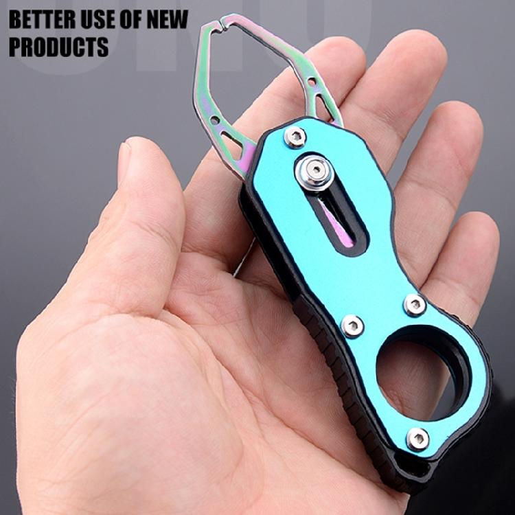Stainless Steel Fish Lip Grip Grabber with Anti-Lost Rope Fish Holder Tool