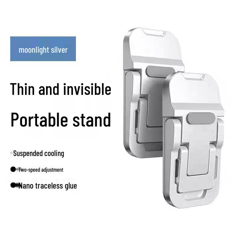 Supporto per Laptop Metallico Pieghevole Montato sul Retro con Staffa per Tastiera Regolabile in Plastica ABS