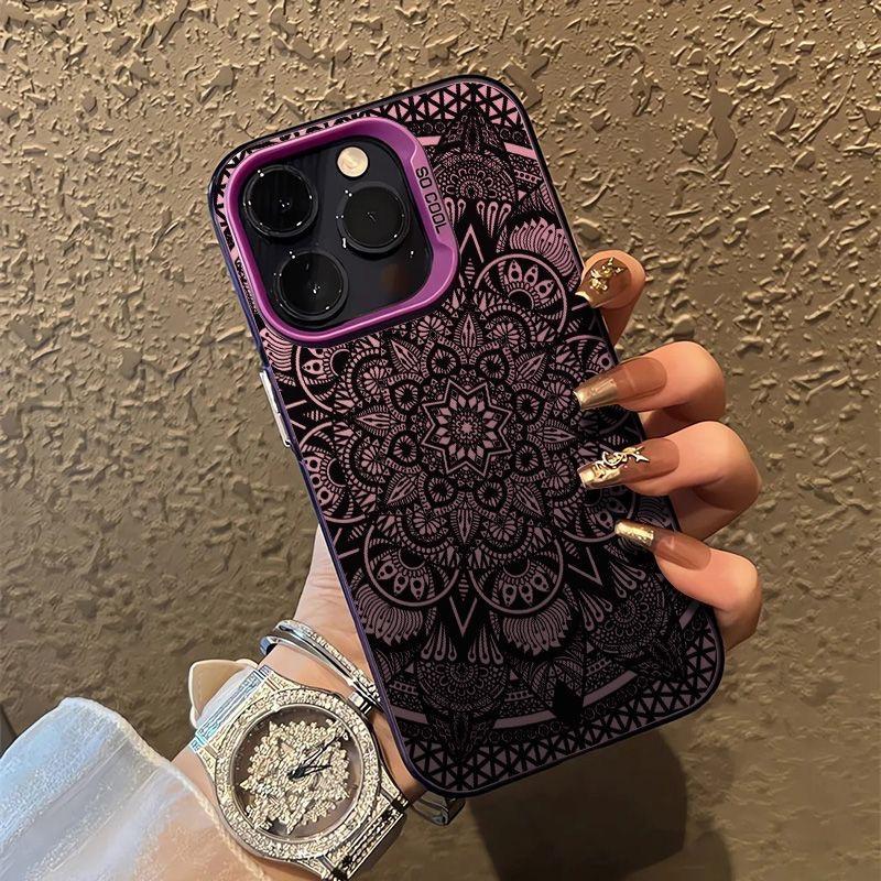 Fashion Flower Pattern Phone Case For iPhone 16 15 14 13 12 11 Pro Max Mini 7 8 16 Plus XR X XS Shockproof Cover