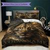 Custom Name Royal Lion Majesty Bedding,Quilt Set Quilt Cover Pillowcase Home Birthday Gift(1 * Duvet Cover + 2 * Pillowcase, Without Core)_lx