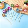 Foam Disco Ball Garden Sign Mini Decorative Disco Ball Cake Topper with Wooden Stick Reflective Pottery Decoration Plug Birthday