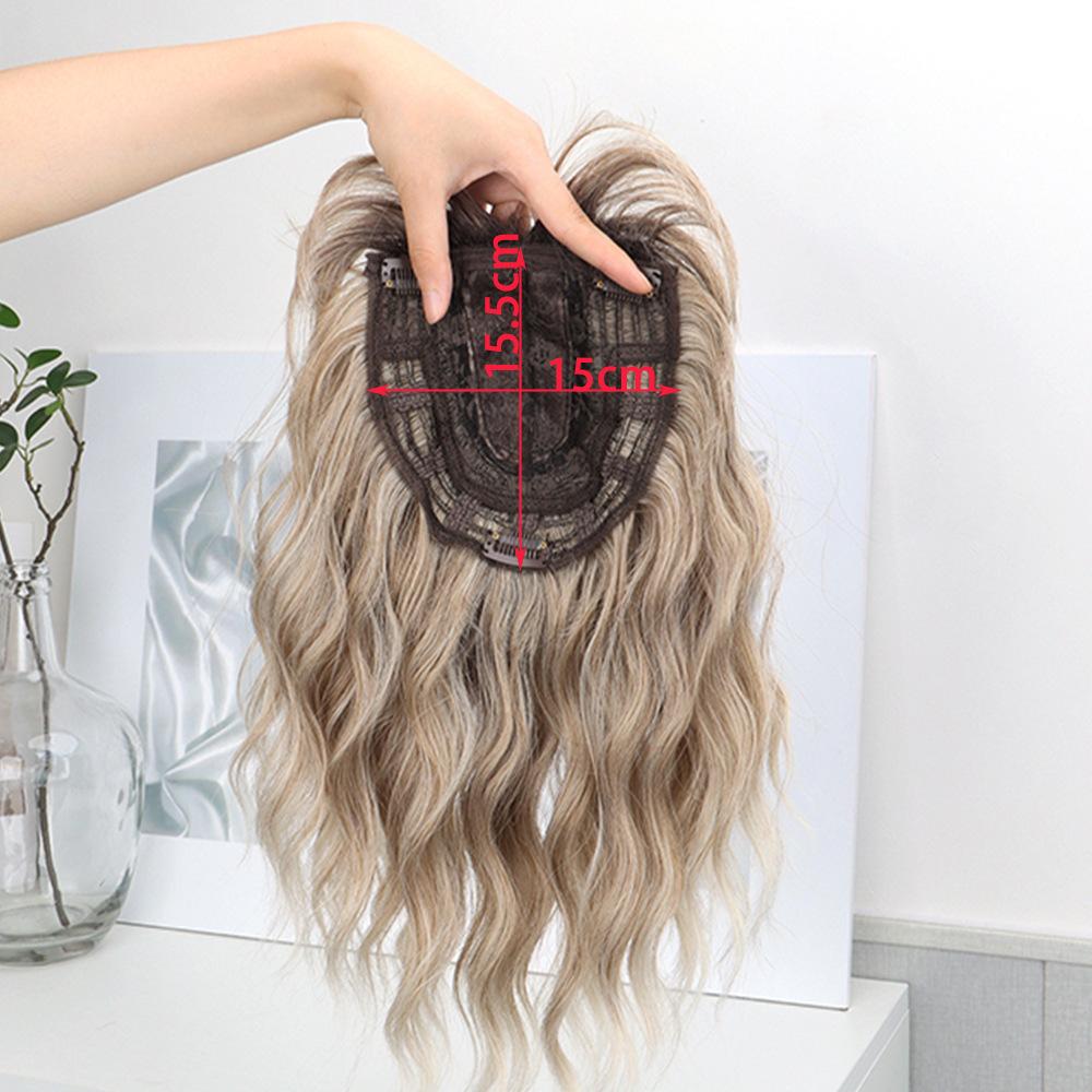 Kurzer gewellter Haartopper für Frauen mit dünner werdendem Haar 14 Zoll Synthetisches leichtes & atmungsaktives Haarteil mit Basis Natürlicher Look Volumen