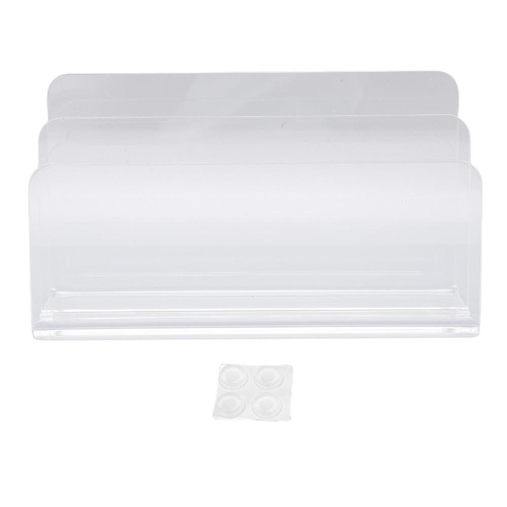 Acrylic Mail Sorter Transparent Mail File Organizer Clear Desktop Letter Holder  Desk Storage