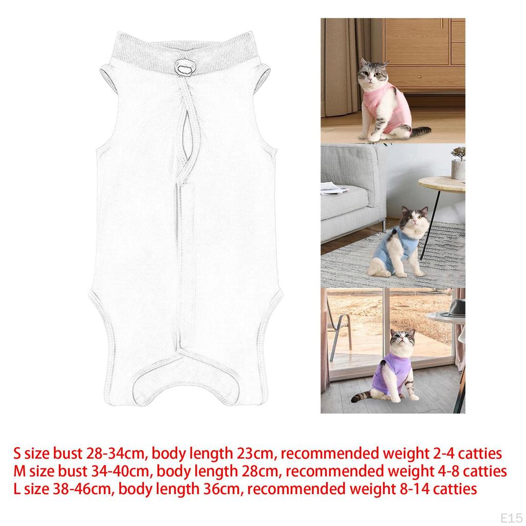 Cat Recovery Suit for After Spay Pet Physiological Clothes Skin Breathable Pajama Outfits