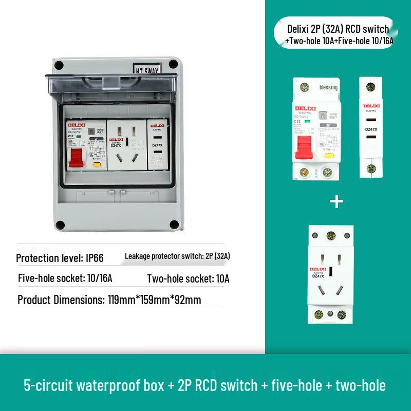 HT-Circuit Waterproof Outdoor Distribution Box for Construction and Household Electric Metering, Surface Mounted Switch Box.