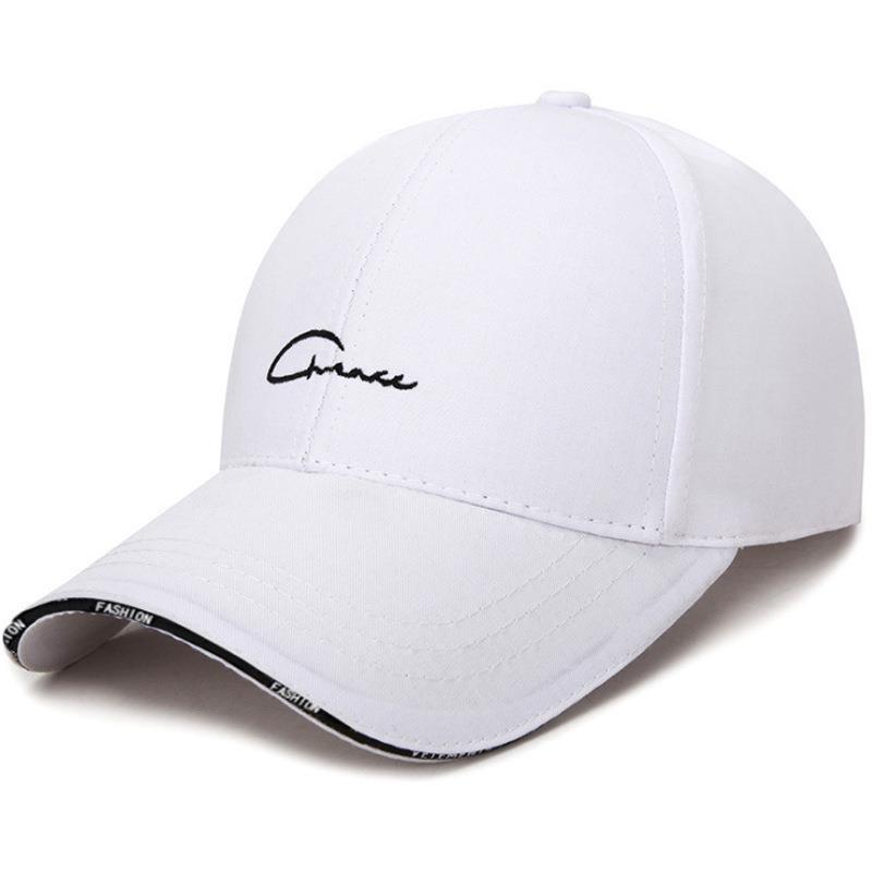 

Men Baseball Hat Solid Color Letter Embroidery Wild Snapback Cap Hip Hop Spring Summer Travel Women Sun Protection Caps белый
