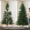 7ft Artificial Christmas Tree with 2080 Realistic Tips, Hinged, Wide