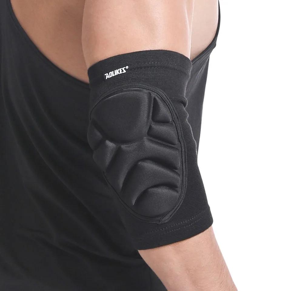 2 pezzi 1 Paio Ginocchiere Gomitiere Gomito Protettore Pallavolo Spugna Supporto Compressione Tutori Gomito per Pallacanestro Tennis Calcio