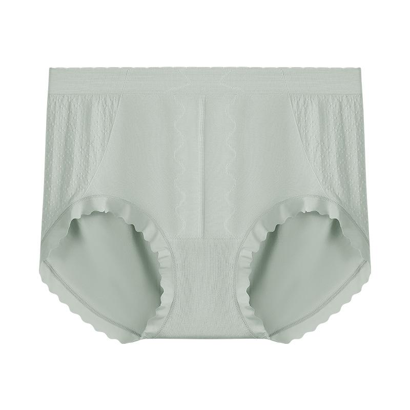 Plus Size Women's Silk Antibacterial Crotch High Bounce Belly Wrap Butt Panties