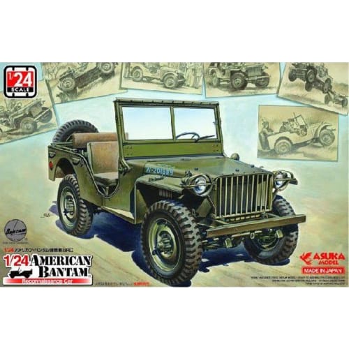 Asuka Model 1/24 American Bantam Reconnaissance Vehicle BRC Plastic Model 24-005