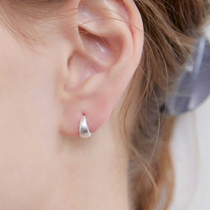 GETMEBLING [Silver925]Matt Round Drop Earring