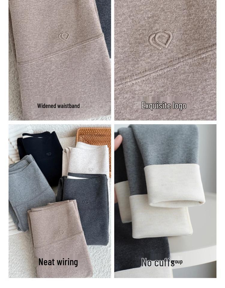 Korean Style High Waist Velvet Base Layer Pants for Women - Winter Slimming, Comfortable, Stretchy, and Non-Bulky.