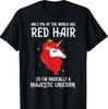Red Hair Unicorn with Red Head T-Shirt