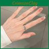 Trendy Ins Style Branch Design Copper Ring For Women With Stunning Zirconia Stone Accents