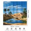 Open 1Pcs Desert Oasis Theme Digital Printed Shower Curtain, Polyester Fabric Shower Curtain, Bathroom Accessories, Home Decor